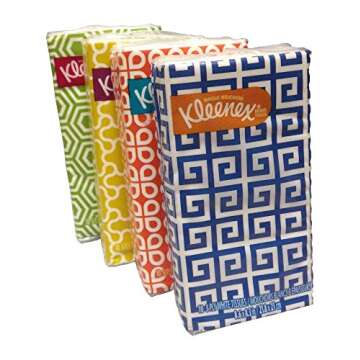 Kleenex® 3-Ply Pocket Packs Facial Tissues (4 Packs of 10 tissues)