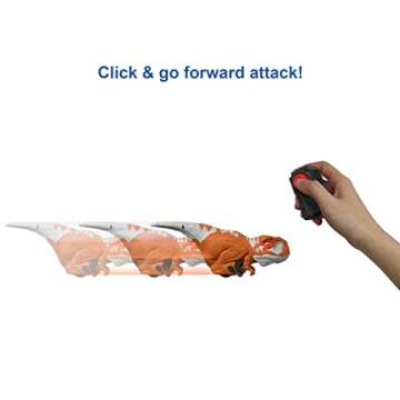 Mattel Jurassic World Dominion Uncaged Dinosaur Toy with Clicker-Controlled Motion & Sound, Click Tr...
