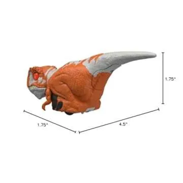 Mattel Jurassic World Dominion Uncaged Dinosaur Toy with Clicker-Controlled Motion & Sound, Click Tracker Atrociraptor Red Dino Action Figure