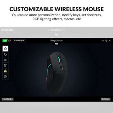 Keychron M3 Wireless Mouse with 26,000 DPI & RGB Lighting