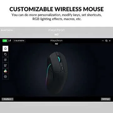 Keychron M3 Wireless Mouse with 26,000 DPI & RGB Lighting