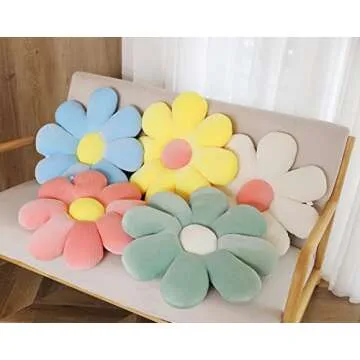 ZAKUN Flower Pillow - Cute Plush Daisy Floor Cushion 15.7"