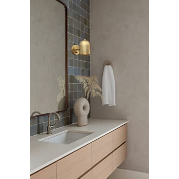 Pathson Modern Dimmable Wall Sconce, Brass Finish Wall Light Lamp Adjust Light Head, E26 Bulb Base Reading Wall Lighting Decor for Living Room Bedroom Hallway