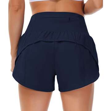 High Waisted Running Shorts Quick Dry Workout Apparel