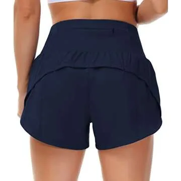 High Waisted Running Shorts Quick Dry Workout Apparel