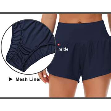 High Waisted Running Shorts Quick Dry Workout Apparel