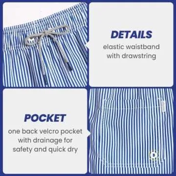 maamgic Men's 5" Quick Dry Swim Trunks with Mesh Lining