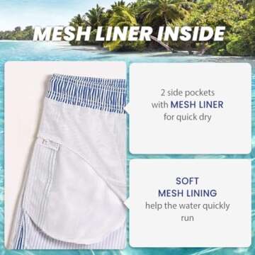 maamgic Men's 5" Quick Dry Swim Trunks with Mesh Lining