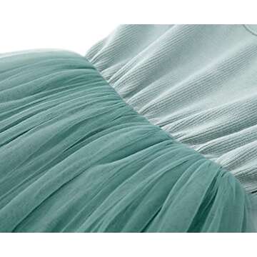 JNKLWPJS Baby Girls Tutu Dress Sleeveless Infant Toddler Princess Party Tulle Sundress Green 92CM