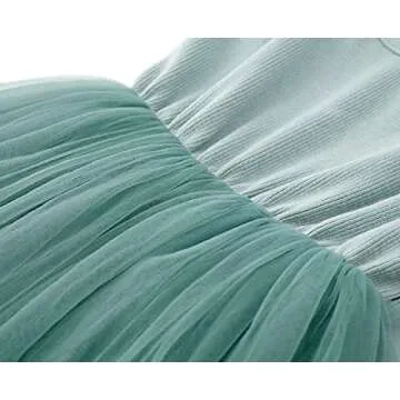 JNKLWPJS Baby Girls Tutu Dress Sleeveless Infant Toddler Princess Party Tulle Sundress Green 92CM