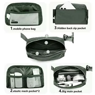 Durable Adjustable Waist Pack for Hiking and Travel