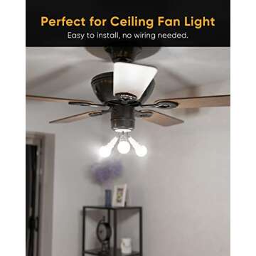 JACKYLED 3 in 1 E26 Light Socket Splitter Adapter Converter for Standard LED Bulbs 360 Degree Adjustable 180 Degree Bendable Max Watt 180w