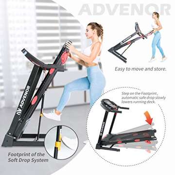ADVENOR Treadmill 3.0 HP - Foldable Electric Running Machine