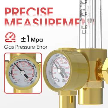 Yeswelder Argon/CO2 Mig Tig Flow Meter Gas Regulator Gauge Welding Weld