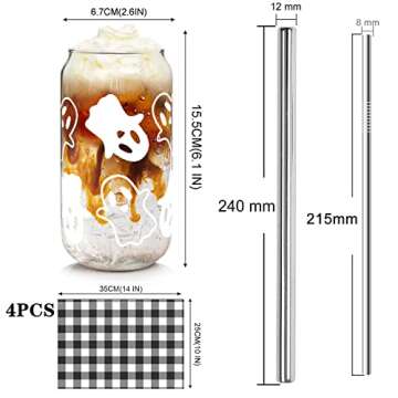 Anotion Halloween Glassware Set - 20oz Tumbler Cups