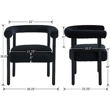 BESTANO Mid-Century Modern Dining Chairs Set of 2