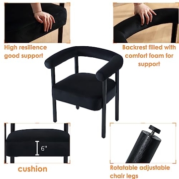 BESTANO Mid-Century Modern Dining Chairs Set of 2