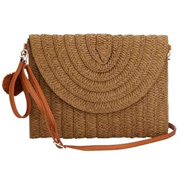 YYW Straw Clutch: Fashionable Purse for Summer Beach Outings