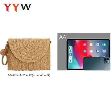 YYW Straw Clutch - Stylish Handbag for Every Occasion