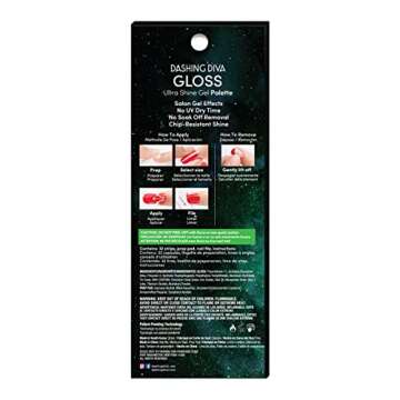 Dashing Diva Gloss Halloween Nail Strips - Bat Magic | UV Free, Long Lasting, Cute Halloween Gel Nai...