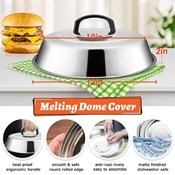 Chef-Grade Melting Dome & Cast Iron Grill Press Set