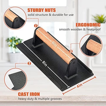 Chef-Grade Melting Dome & Cast Iron Grill Press Set