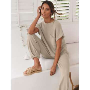 Chic ANRABESS Women's Two Piece Outfit in Khaki