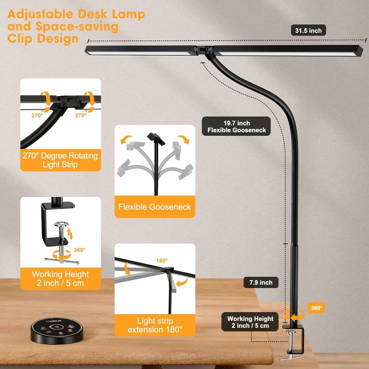 LED Desk Lamp - Perfect for Study & Home Office