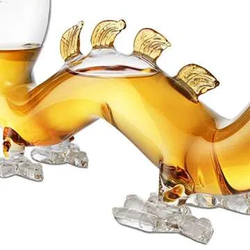 Dragon Drinking Decanter - 2024 Year of The Dragon, GOT, I Drink and I Know Things - Whiskey and Wine Decanter Large 10x16" - 100% Lead-Free Borosilicate Glass - Handblown Glass, Movie Night ! (600ml)