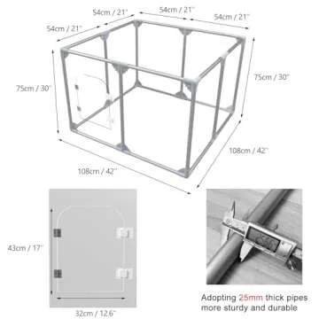 Acrylic Pet Playpen | Secure Indoor Dog Fence | 10 Panels