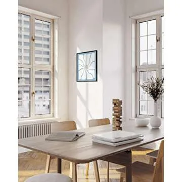 HAUS AND HUES Daisy Artwork Danish Pastel Decor - Floral Wall Art, Flower Posters and Prints, Blue Posters for Dorms, Indie Posters for Room Aesthetic, Indie Kid Room Posters (Black Framed, 12x16)