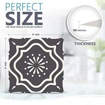 Tile Stickers 6x6in 24pc Inch Kitchen Backsplash Bathroom Vinyl Waterproof Peel and Stick