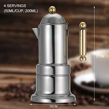 Bewinner Stovetop Espresso Maker - Durable and Portable Coffee Machine
