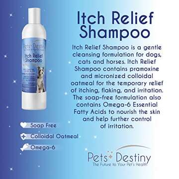 Pets Destiny Anti Itch Relief Shampoo 12 Fl Oz for Pets