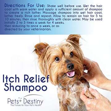 Pets Destiny Anti Itch Relief Shampoo 12 Fl Oz for Pets