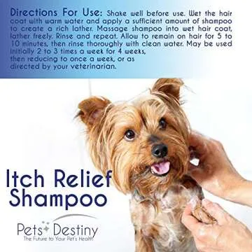 Pets Destiny Anti Itch Relief Shampoo 12 Fl Oz for Pets