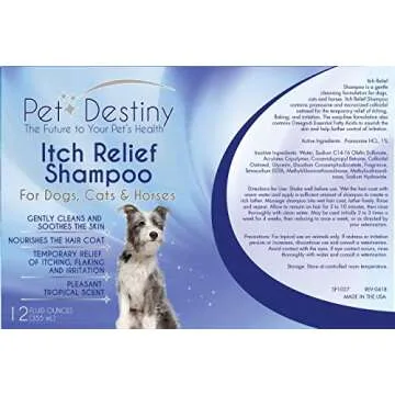 Pets Destiny Anti Itch Relief Shampoo 12 Fl Oz for Pets