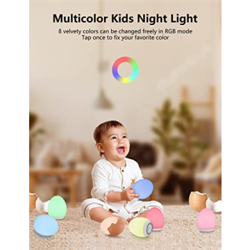 MediAcous Night Light for Kids - 7 Color & Dimming Function