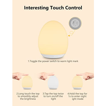 MediAcous Night Light for Kids - 7 Color & Dimming Function