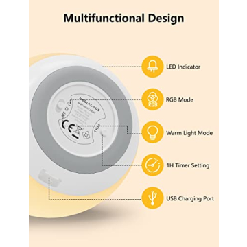 MediAcous Night Light for Kids - 7 Color & Dimming Function