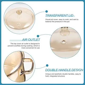 Vaguelly Glass Cooking Pot – Functional & Elegant Kitchen Essential