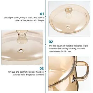 Vaguelly Glass Cooking Pot – Functional & Elegant Kitchen Essential