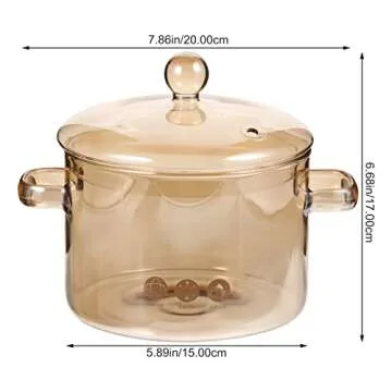 Vaguelly Glass Cooking Pot – Functional & Elegant Kitchen Essential