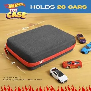 All7s Built Tough Hard Shell Storage Case for 20 Hot Wheels and Matchbox Toy Cars, a Perfect Carrying Case for Young Collectors