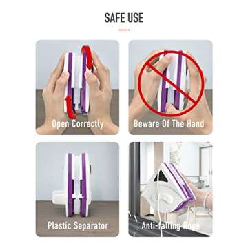 Baffect Double Sided Magnetic Window Cleaner, Window Cleaning Tools Glasses Cleaner Cleaning Brush for High Windows Thickness 18-30mm