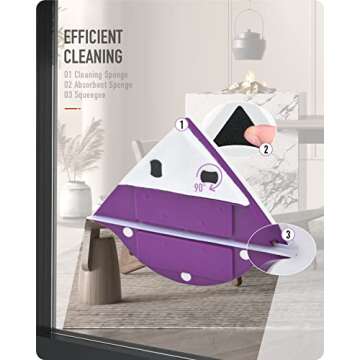 Baffect Double Sided Magnetic Window Cleaner, Window Cleaning Tools Glasses Cleaner Cleaning Brush for High Windows Thickness 18-30mm