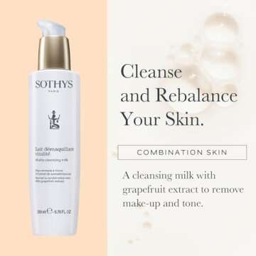 SOTHYS Vitality Cleansing Milk | Refreshing Daily Face Cleanser | Hydrating Grapefruit Extract for N...