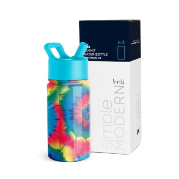 Simple Modern Kids Water Bottle with Straw Lid | Insulated Stainless Steel Reusable Tumbler for Todd...