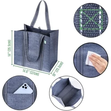 VENO Heavy-Duty Reusable Grocery Bags 4 Pack