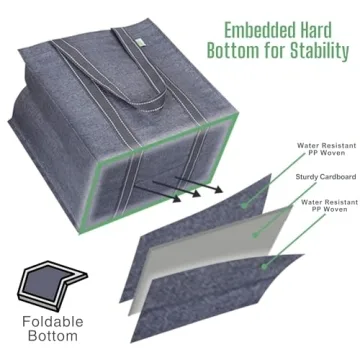 VENO Heavy-Duty Reusable Grocery Bags 4 Pack